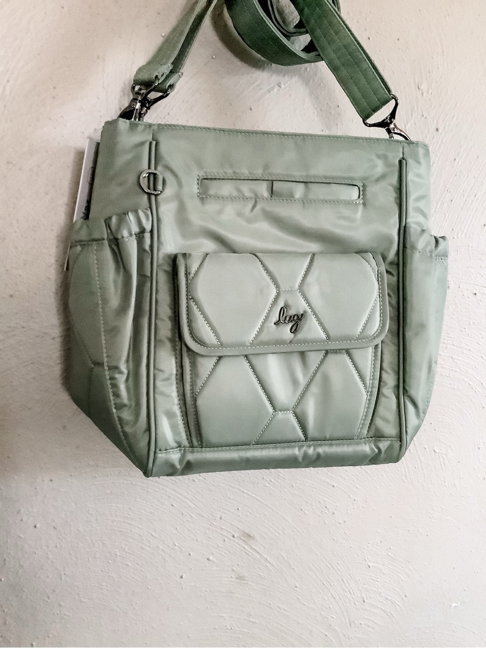 NWT sage green Lug Toss Convertible Crossbody Bag